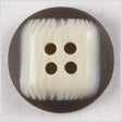Beige/Brown Plastic Button - 24L/15mm