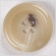 Plastic 4-Hole Button - 40L/25.5mm - Beige, Cream and Brown Streaks and Spots