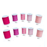 200 Yards Pink Polyester Thread Small Spool for Sewing and Craft Projects