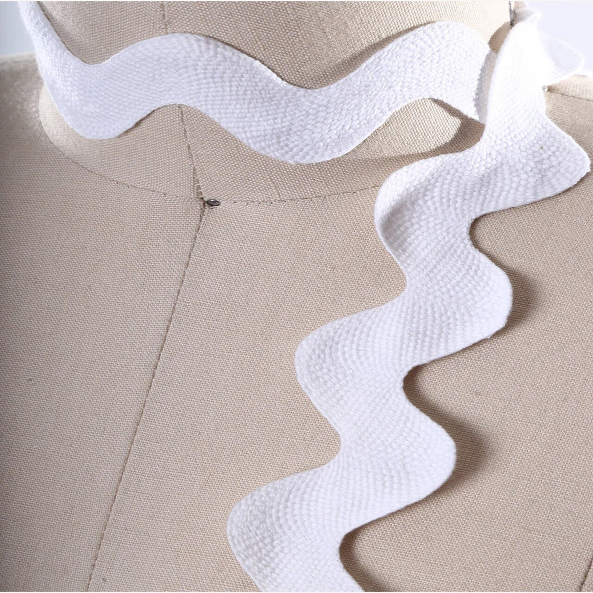 1 Yard White Jumbo Ric Rac Trim 1" Cotton Ribbon for Quilts & Home Décor