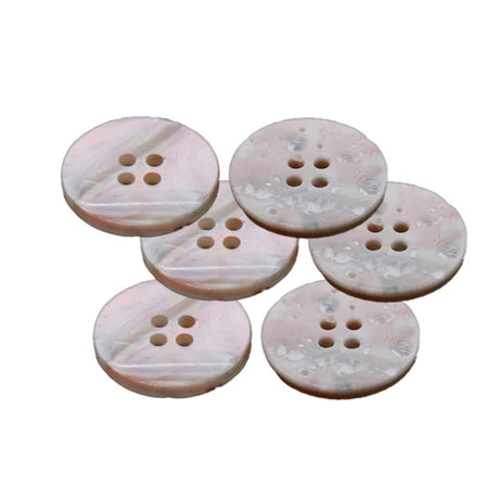 12 Pieces Faux Mermaid Shell Buttons 21mm 7/8", Clear Plastic 4-Hole Sewing Buttons