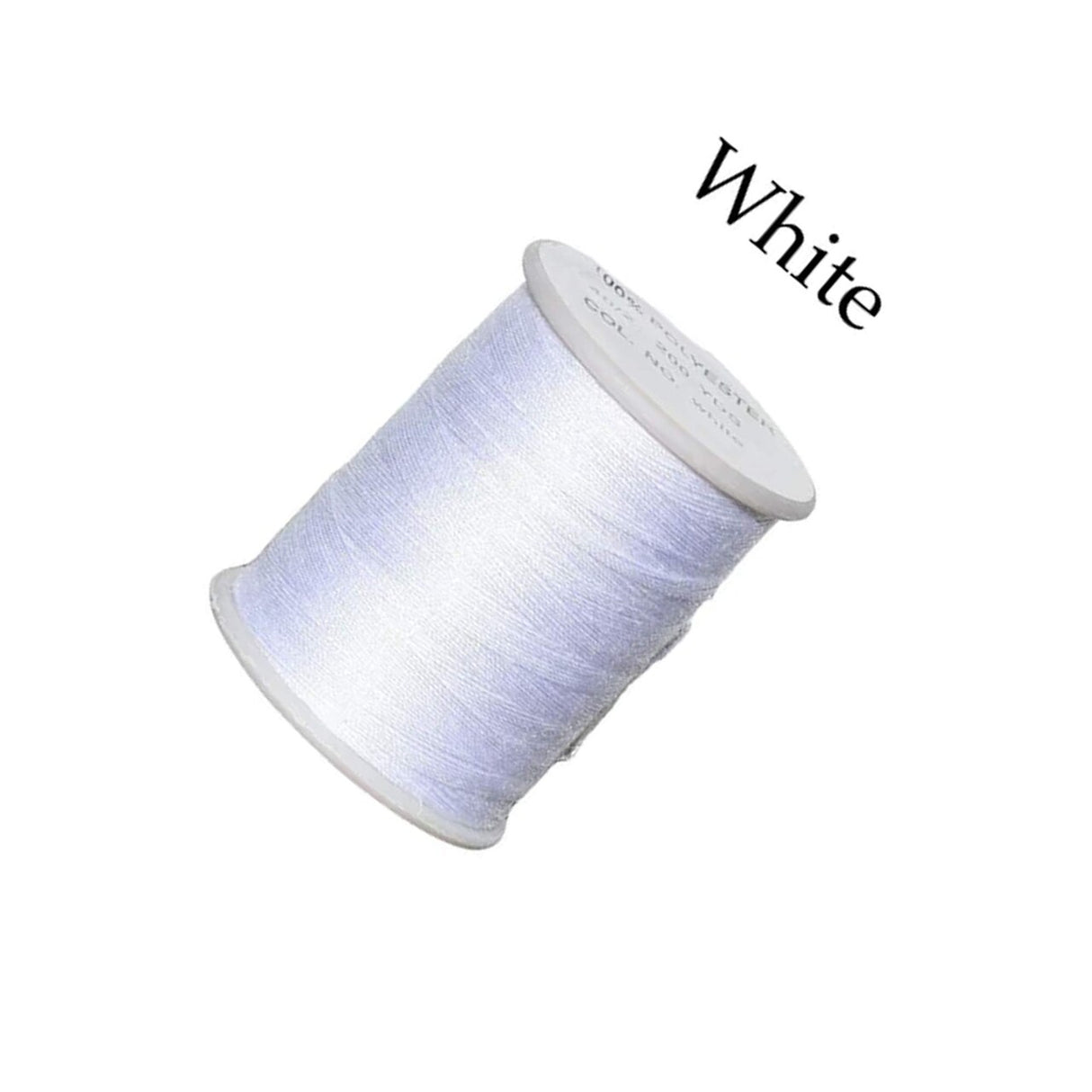 200 Yards White Small 100% Polyester Thread Strong & Versatile Sewing Thread