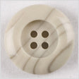 Ivory Plastic Button - 34L/21.5mm