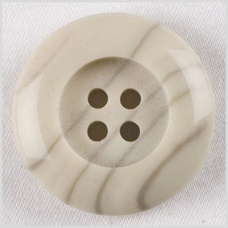 Ivory Plastic Button - 34L/21.5mm