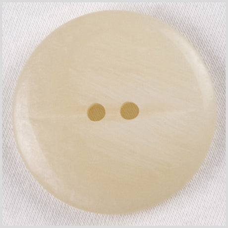 Plastic 2-Hole Button - 36L/23mm - Ivory Low Convex