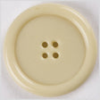 Faded Bone Time Shaped Rim 4-Hole Plastic Button - 66L/42mm