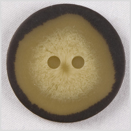 Plastic 2-Hole Button - 32L/20mm - Dark Brown and Cream Ombre Spot