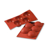 Silikomart SF001 Half Sphere Silicone Baking Mold, 4 Oz, 5 Cavities