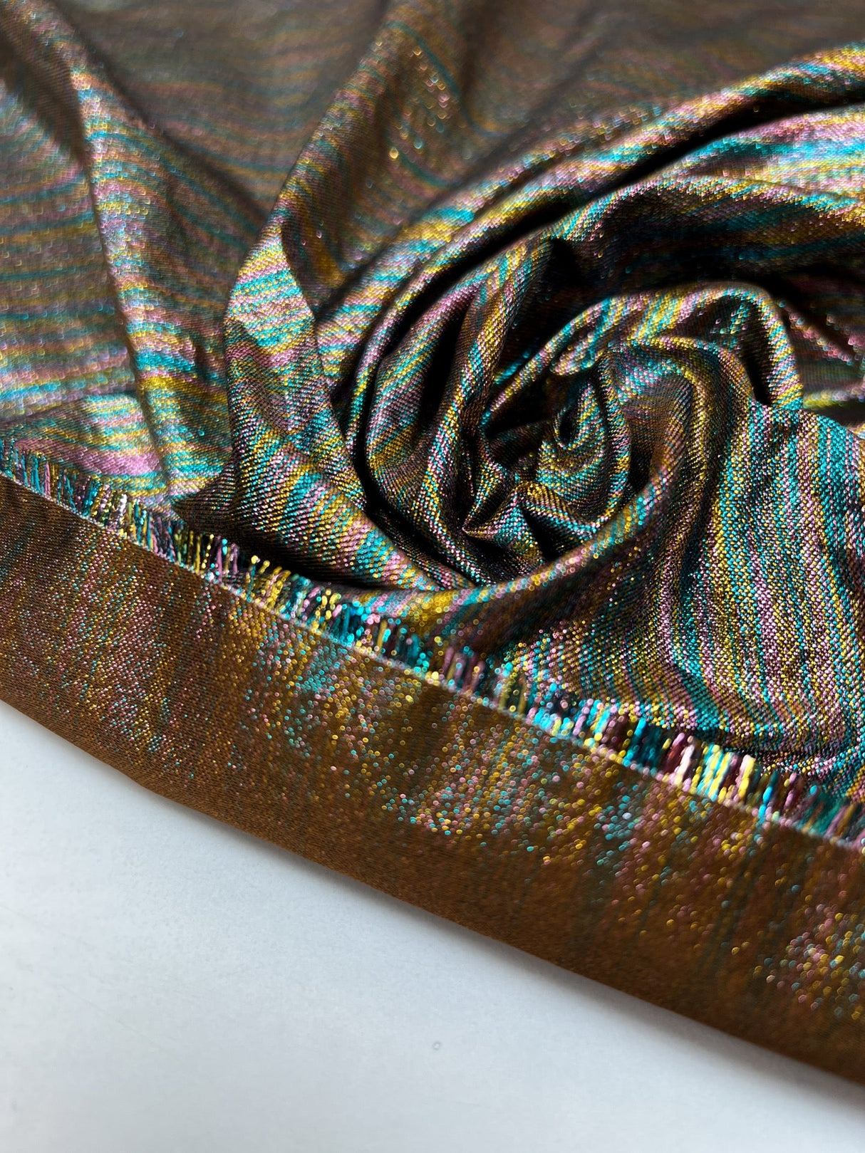 Lurex Polyamide Woven Stripe Fabric
