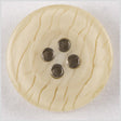 Plastic 4-Hole Button with Metal Eyelet Holes - 36L/23mm - Ivory and Translucent Cracks