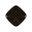 Square Plastic Shank Back Button - 42L/27mm - Black and Brown Animal Stripes and Sparkles