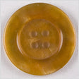 Plastic 4-Hole Button - 44L/28mm - Golden Amber Sparkling Translucent Rolled Rim