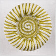 Plastic Shank Back Button - 36L/23mm - White and Gold Coiled Ropes