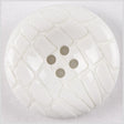 Plastic 4-Hole Button - 36L/23mm - White Animal Spots Embossed