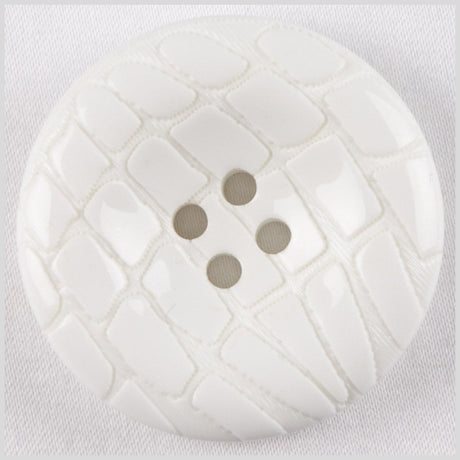 White Plastic Button - 44L/28mm