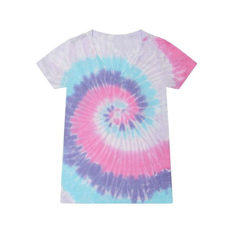 Colortone® Women's Tie-Dyed V-Neck Short Sleeve T-Shirt
