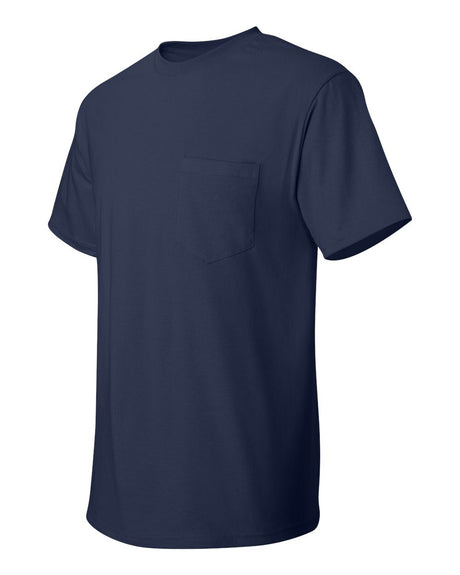 Hanes Authentic cotton pocket T-shirt in assorted colors for work and casual wear
