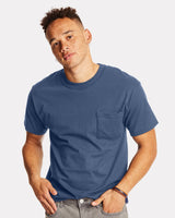 Hanes® Short Sleeve Crewneck Pocket T-Shirt