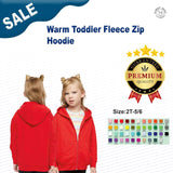 RADYAN® Warm Toddler Fleece Zip Hoodie