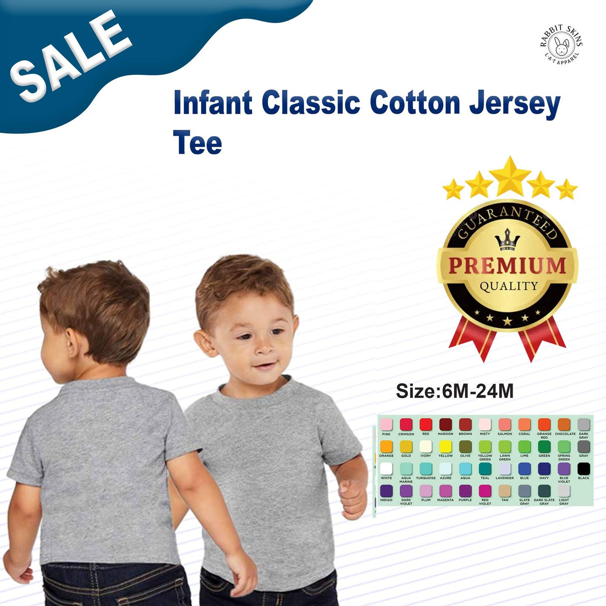 RADYAN® Infant Classic Cotton Jersey Tee