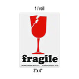 Spacious 3" x 4" Glass Labels 500 Labels per Roll