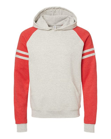 JERZEES® Unisex Nublend Varsity Color blocked Raglan Hooded Sweatshirt