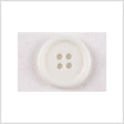 Plastic 4-Hole Button - 28L/18mm - Off White Rolled Rim