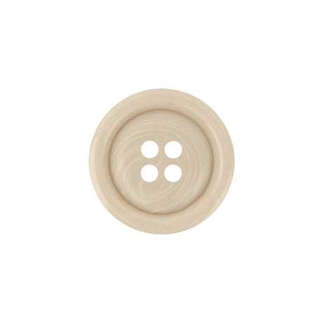 Ivory and White Tire Rim 4-Hole Plastic Button - 30L/19mm