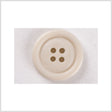 Plastic 4-Hole Button - 36L/23mm - Ivory Chunky Rolled Rim