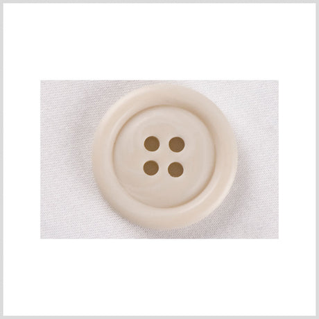 Plastic 4-Hole Button - 36L/23mm - Ivory Chunky Rolled Rim