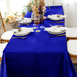 Rectangular Seamless Holland Velvet Tablecloth 90x132 Royal Blue