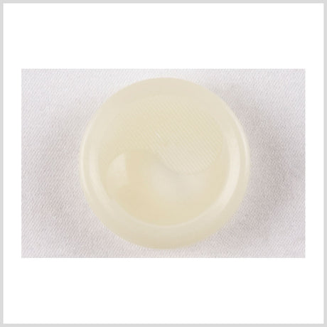 Plastic Shank Back Button - 24L/15mm - Ivory Yin Tang Textured Engraving