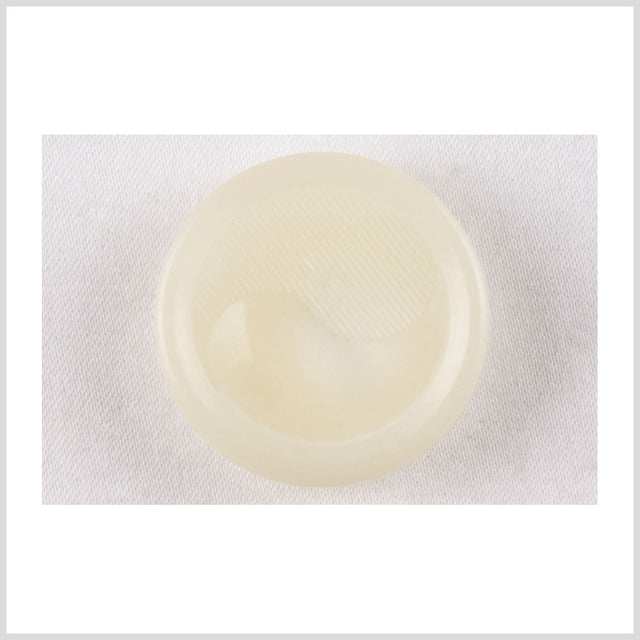 Plastic Shank Back Button - 24L/15mm - Ivory Yin Tang Textured Engraving