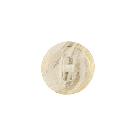 Plastic Shank Back Button - 24L/15mm - Ivory Shimmer Swirl Dome Shaped