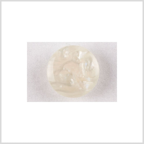 Plastic Shank Back Button - 28L/18mm - Ivory Shimmer Swirl Dome Shaped