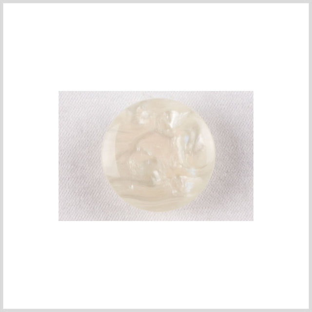 Plastic Shank Back Button - 28L/18mm - Ivory Shimmer Swirl Dome Shaped