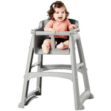 Rubbermaid FG781408PLAT Sturdy Chair High Chair without Wheels, Platinum
