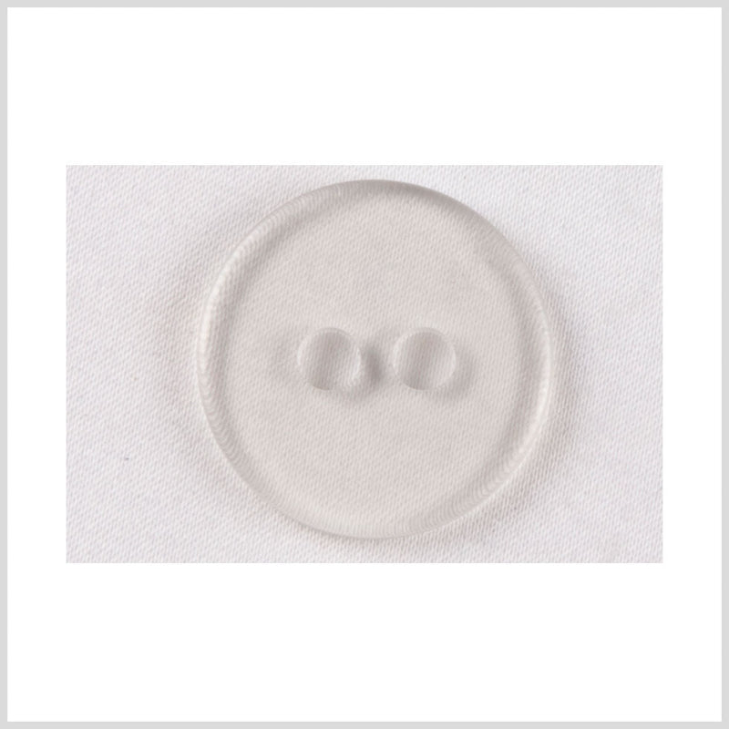 Clear Brown Plastic Button - 24L/15mm