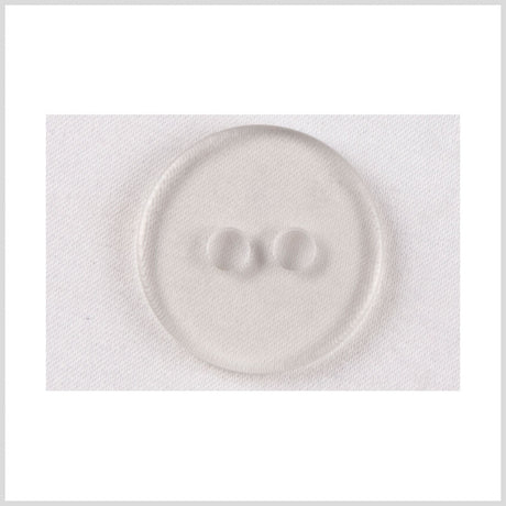 Clear Brown Plastic Button - 24L/15mm