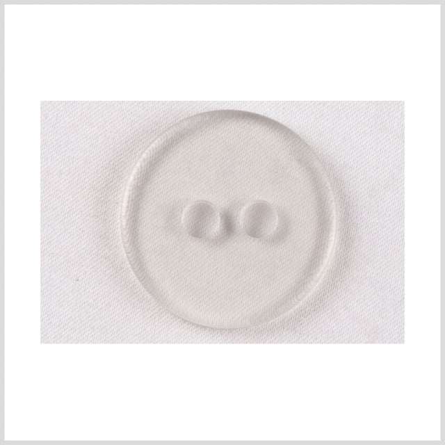 Clear Brown Plastic Button - 24L/15mm