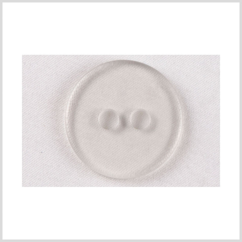 Plastic 2-Hole Button - 36L/23mm - Clear