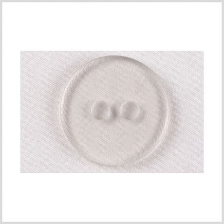 Plastic 2-Hole Button - 36L/23mm - Clear