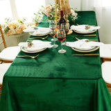 Rectangular Holland Velvet Tablecloth 90x132 Emerald Green
