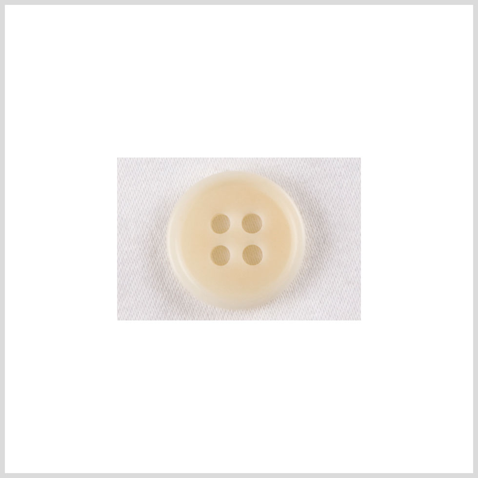 Plastic 4-Hole Button - 18L/11.5mm - Ivory Narrow Rim