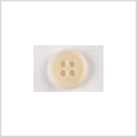 Plastic 4-Hole Button - 18L/11.5mm - Ivory Narrow Rim