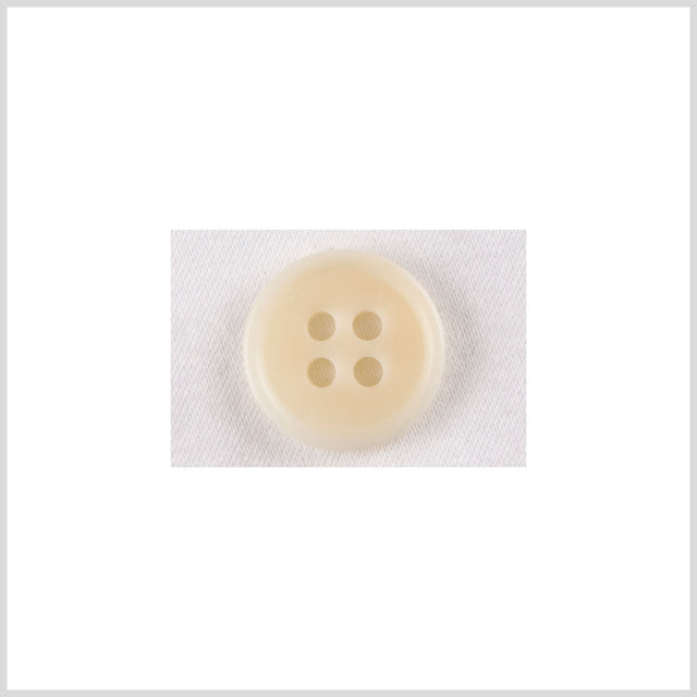 Plastic 4-Hole Button - 18L/11.5mm - Ivory Narrow Rim