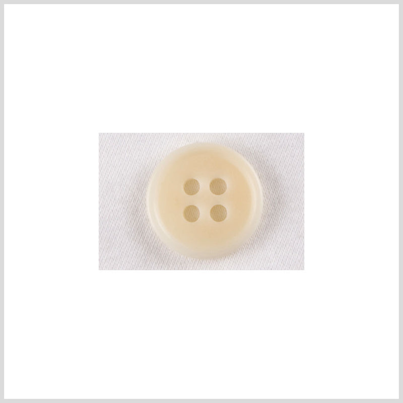 Ivory Plastic Button - 22L/14mm