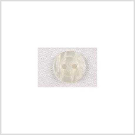 Plastic 2-Hole Button - 18L/11.5mm - Ivory Translucent Marble
