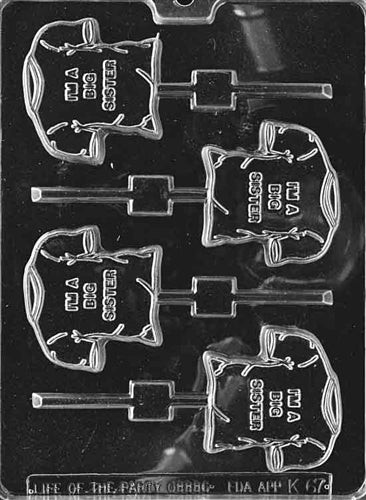 I'm A Big Sister Shirt Lolly Chocolate Mold - LPK067