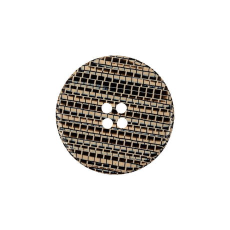 Multicolored Brown 4-Hole Plastic Button - 34L/21.5mm